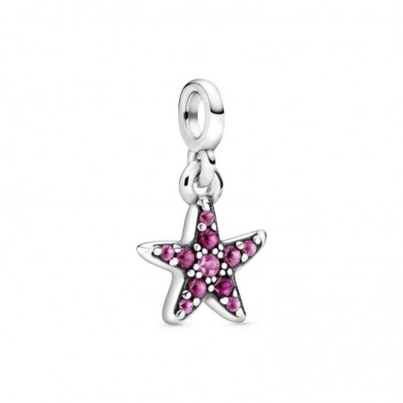 Charm Pandora Me de plata Estrella con zafiro rosado sintético
