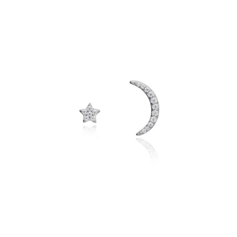 Pendientes Viceroy Jewels asimétricos Luna y estrella