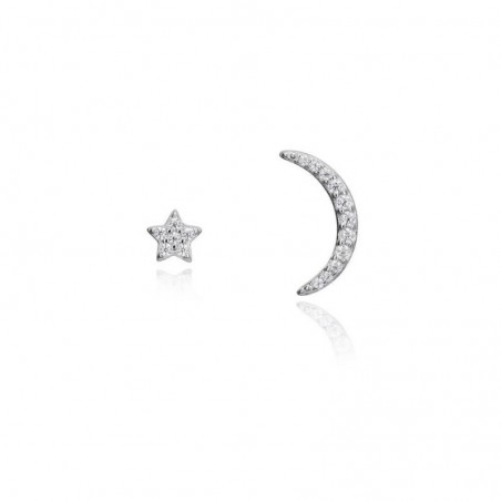 Pendientes Viceroy Jewels asimétricos Luna y estrella