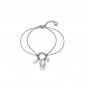 15069P01010 - Pulsera Viceroy Fashion de acero Disco con perlas