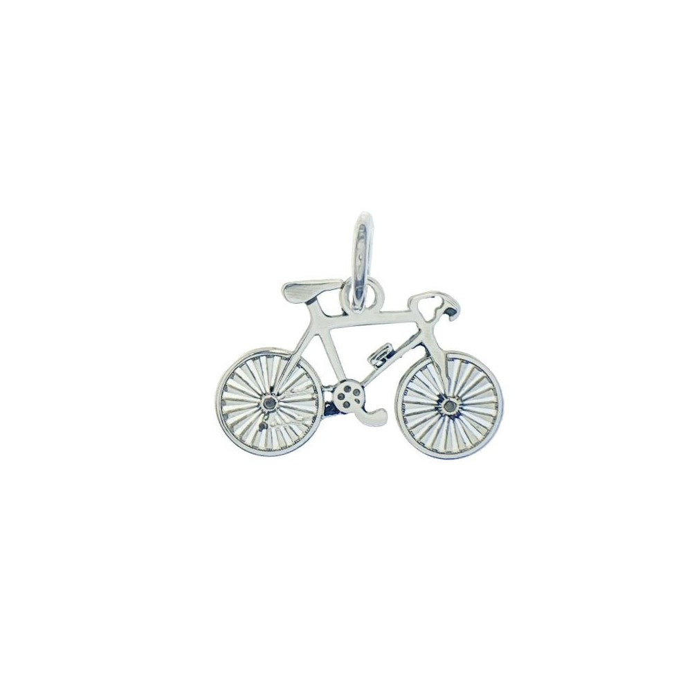 Colgante bicicleta plata pequeña