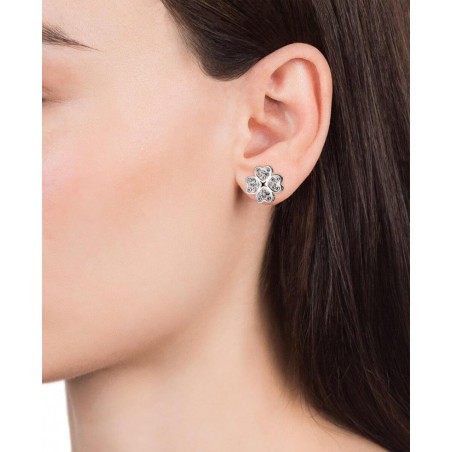 75233E01010 - Pendientes Viceroy Fashion de acero Trebol y circonitas para mujer