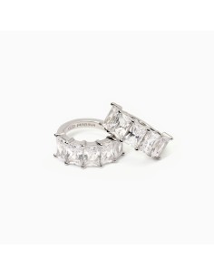 563753 - Pendientes de plata con grandes circonitas | Aros sofisticados para mujer 2