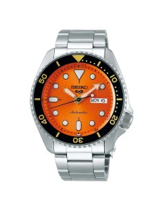 SRPD59K1 - Seiko 5 Sports SRPD59K1 – Reloj Automático 42,5 mm Naranja con Bisel Giratorio y Resistencia al Agua 100 m