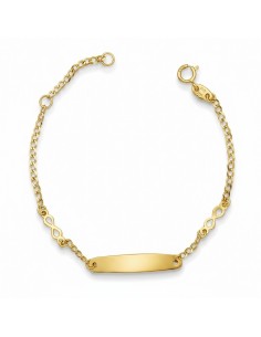 P00075 - Pulsera bebé oro 18k con motivos infinito