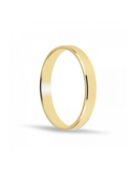 SMS199 - Alianza de oro amarillo 18K en 2,8 mm de ancho con dibujo