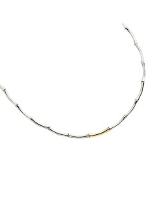 2681006-879-TU - COLLAR CORTO BAMBOO - acabado PLATA / ORO