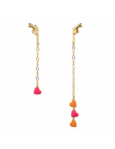 2380432-256-TU - Pendientes largos RODEO - Multicolor / Oro 2