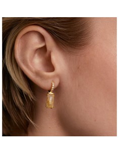 PG01-689-U - Piercing Naoki Charoita & circonita ip oro 18k 2