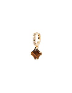 PG01-682-U - Piercing Fuji Ojo de Tigre & Circonita ip oro 18k