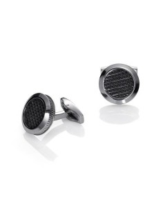 6138G09010 - Gemelos Viceroy Fashion de acero e ip negro para hombre.