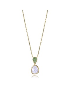 2364C100-92 - Colgante Viceroy Jewels de plata de ley chapada en oro con piedra blanca y circonitas verdes