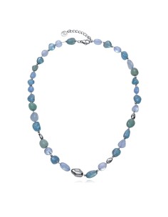 14359C01016 - Collar Viceroy Fashion de acero con piedras azules y verdes naturales