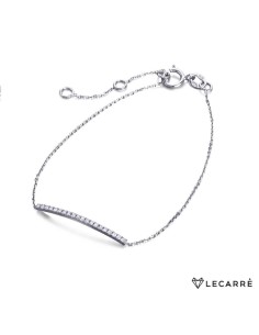 Pulsera de oro blanco 18K con diamantes 0,10 quilates ❤️