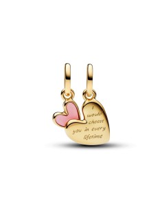 763766C01 - Charm Colgante Divisible con un recubrimiento en oro de 14k Madre e Hija Rosa 2