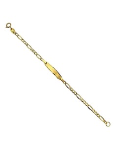 P00091 - Pulsera bebé oro 18k. eslabon 3x1