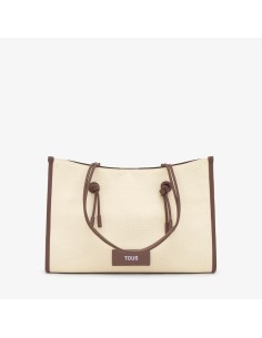 2002439901 - Shopper grande de jacquard beige TOUS Summer Holidays para mujer