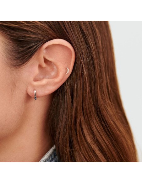 2321154-136-TU - Piercing Mini Luna Mix & Match con Cristal Plateado | Agatha Paris