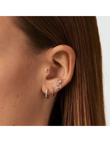 2321154-136-TU - Piercing Mini Luna Mix & Match con Cristal Plateado | Agatha Paris