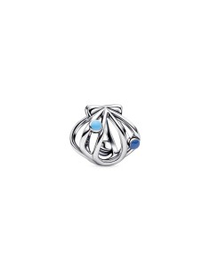 794695C01 - Charm Concha en Filigrana Pandora Plata de Ley con Cristales Azules 794695C01