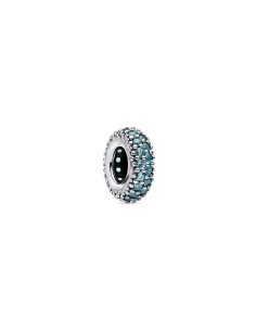 791359C01 - Charm Separador Gemas Azul Hielo Pandora Plata de Ley con Cristales Azul Claro 791359C01