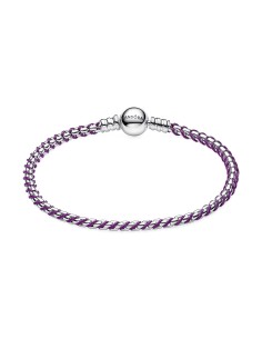 593816C03 - Pulsera Cadena Caja Cordón Morado Pandora Plata de Ley 593816C03 2