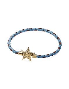 564605C01 - Pulsera de Cuero Estrella Sheriff Toy Story Disney Pixar x Pandora con Recubrimiento de Oro 14k 564605C01