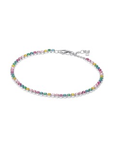 593927C03 - Pulsera de Tenis Arcoíris Pandora Plata de Ley con Cristales Multicolor 593927C03