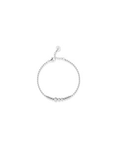 LJ2831 - Pulsera LIU.JO plateada con circonitas y bolas metálicas