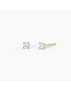 563606 - Pendientes Mabina Gioielli Punto de Luz Dorados de Plata de Ley con Circonita Blanca 563606