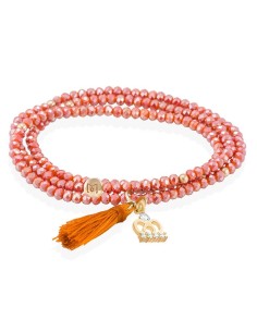 90103U22 - Pulsera Zen Naranja Marina Garcia de Plata Bañada en Oro | SM Joyeros