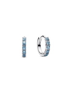 293849C01 - Pendientes de Aro Pavé Azul Claro en Plata de Ley – Pandora Timeless 2
