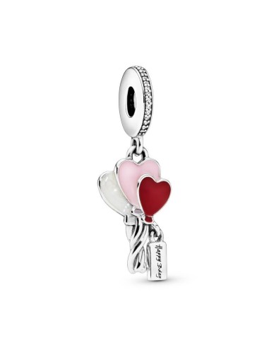 798076CZ - Charm Pandora Globos de Corazón con circonita