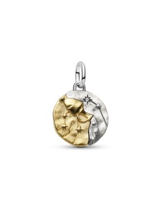 764990C01 - Charm Medallón en plata de ley y con un recubrimiento en oro de 14k Zodiaco Acuario