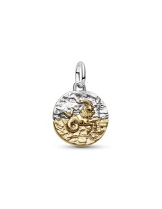 764987C01 - Charm Medallón en plata de ley y con un recubrimiento en oro de 14k Zodiaco Capricornio