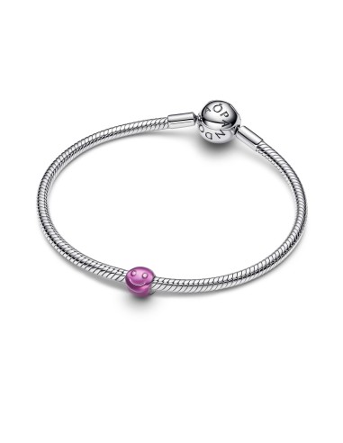 794815C01 - Charm Mini en plata de ley Cara Feliz Rosa