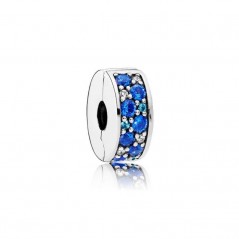 791817NSBMX - Clip de plata Brillante Mosaico Azul