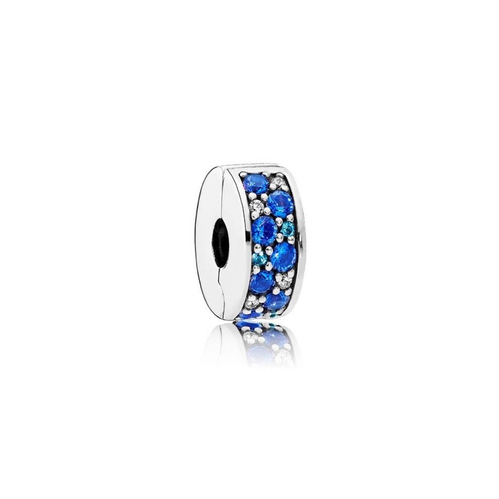791817NSBMX - Clip de plata Brillante Mosaico Azul