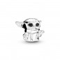 Charm Baby Yoda de plata de ley con esmalte negro de Star Wars