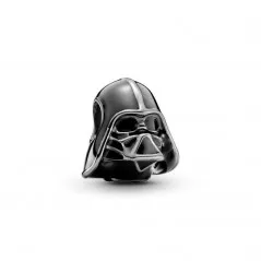 Star Wars DARTH VADER Charm de plata de ley oxidada con esmalte negro