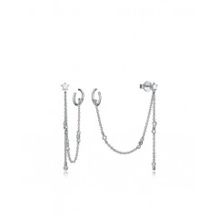 61052E000-08 - Pendientes Viceroy Jewels de plata de ley con cadena EARCUFF