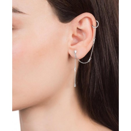 61052E000-08 - Pendientes Viceroy Jewels de plata de ley con cadena EARCUFF