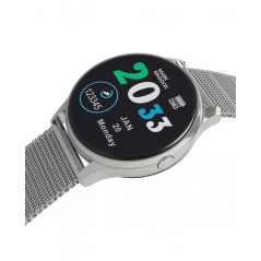 Pack reloj Smart Watch de Mark Maddox con malla milanesa de acero y correa blanca extra de regalo
