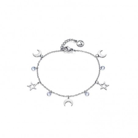 75199P01010 - Pulsera Viceroy Fashion de acero con estrellas y circonitas para mujer