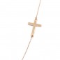 Colgante Cruz de oro de ley de 16x10 mm y cadena de oro de 45 cm de largo