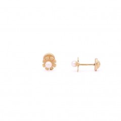 83-145501 - Pendientes perla oro bebe