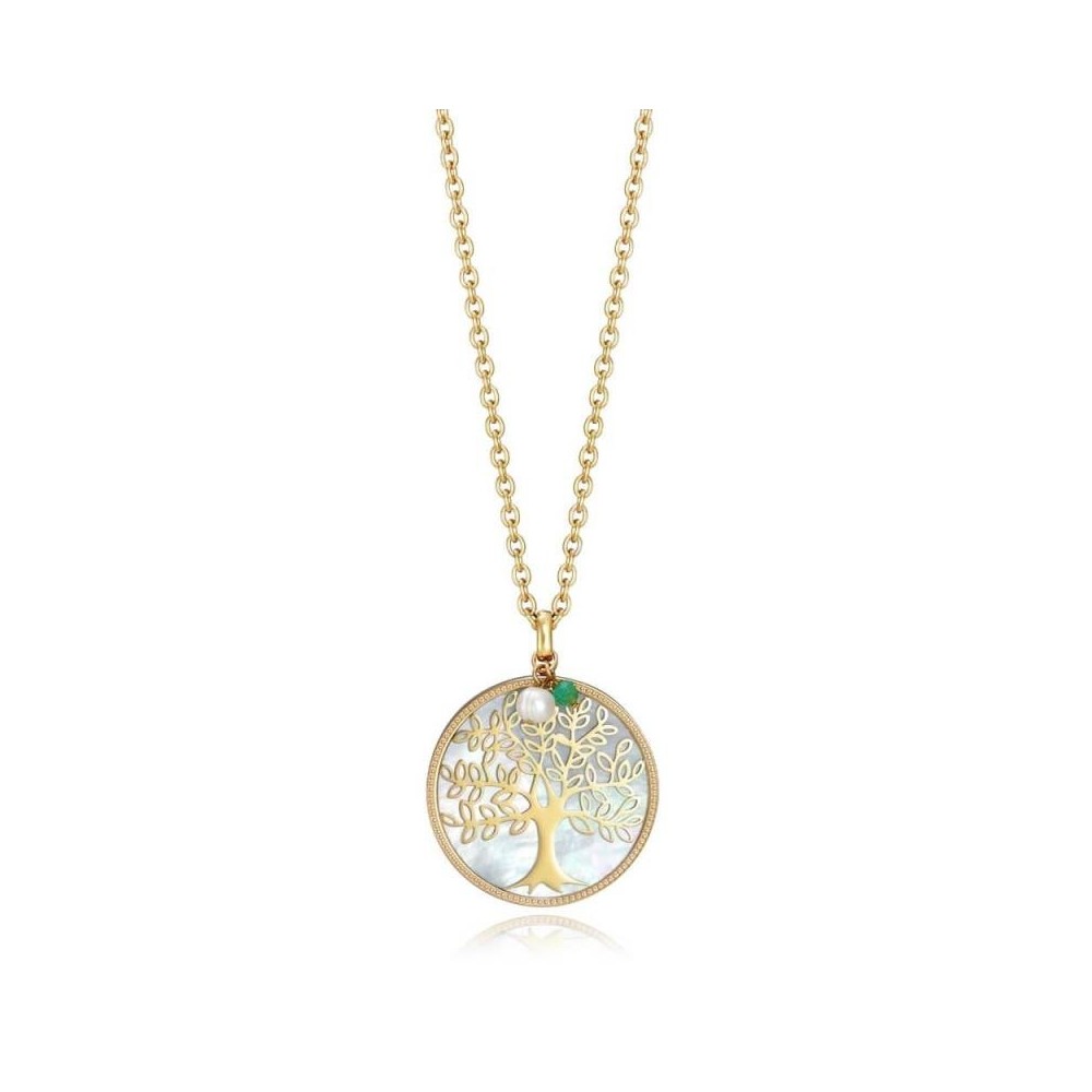 15064C01012 - Colgante de Viceroy Fashion en acero dorado con arbol de la vida y madre perla para mujer