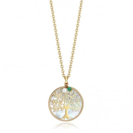 15064C01012 - Colgante de Viceroy Fashion en acero dorado con arbol de la vida y madre perla para mujer