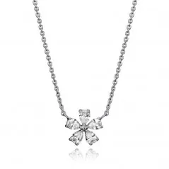 Colgante Viceroy Jewels de plata Flor con cristales para mujer