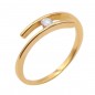 VI-00767 - Anillo de oro 18k cruzado con circonita